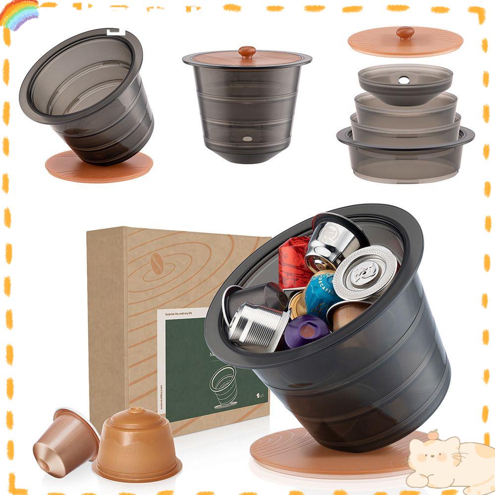 Solighter Detachable Coffee Pod Holder Gelas Plastik Holder Counter Coffee Bar Kapasitas Besar