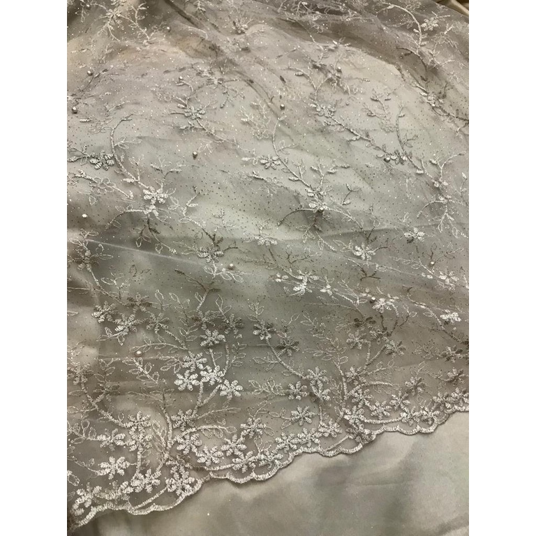 Tile Akar Mutiara Payet Sarimbit Baju Kondangan