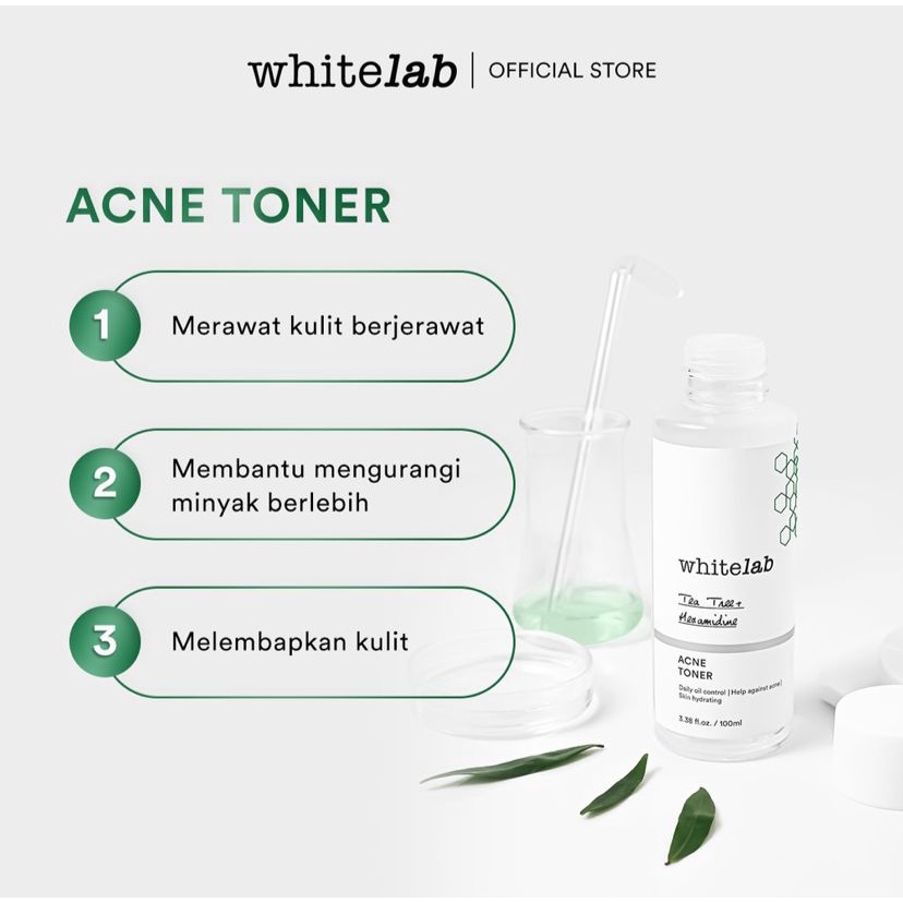 WHITELAB ACNE TONER - 100ML - TONER JERAWAT