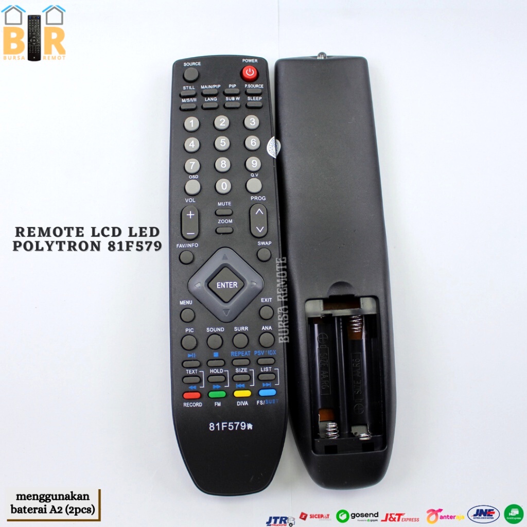 Remote Multi Tv Polytron Tabung Flat Lcd Led 81F579 Tanpa Setting Langsung Pakai