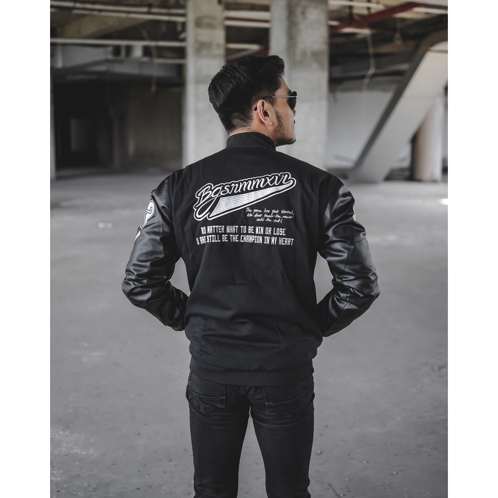 Jaket Baseball Varsity Jacket Windbreaker Bordir Tebal Adem X-32 BGSR