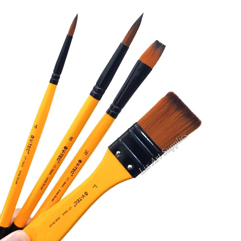 

O89 V-Tec Brush A184 Set 4 / Kuas Lukis Set 4 PALING BAGUS ⇨
