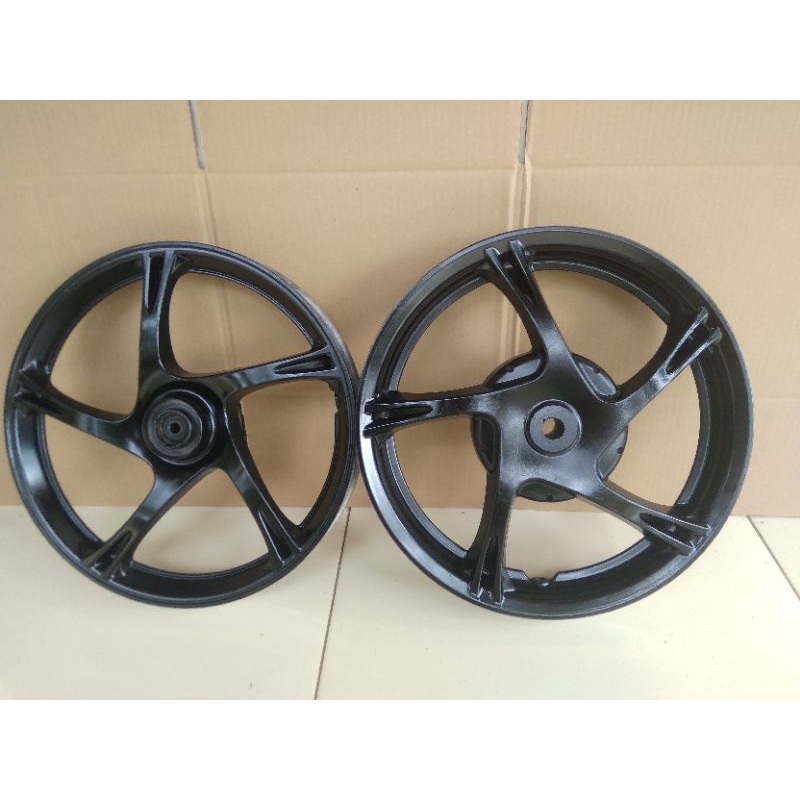 pelek vleg velg racing mio m3 pnp xeon 125 sepasang copotan ori asli yamaha gres