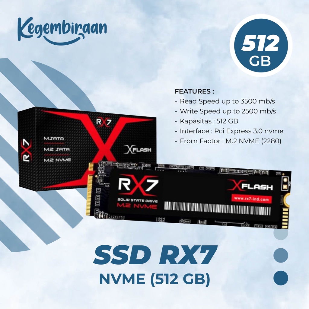 SSD RX7 M2 NVME / M.2 NVME/ M2NVME 512GB RX7