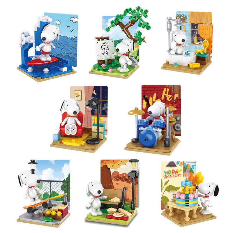 Lego karakter snoopy sailor moon pikachu duffy and friends