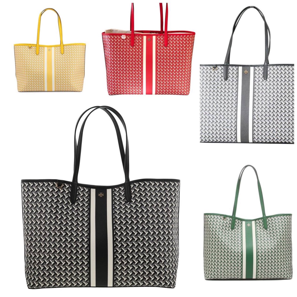 TB 64206 82398 Geo Logo Tote With Stripe