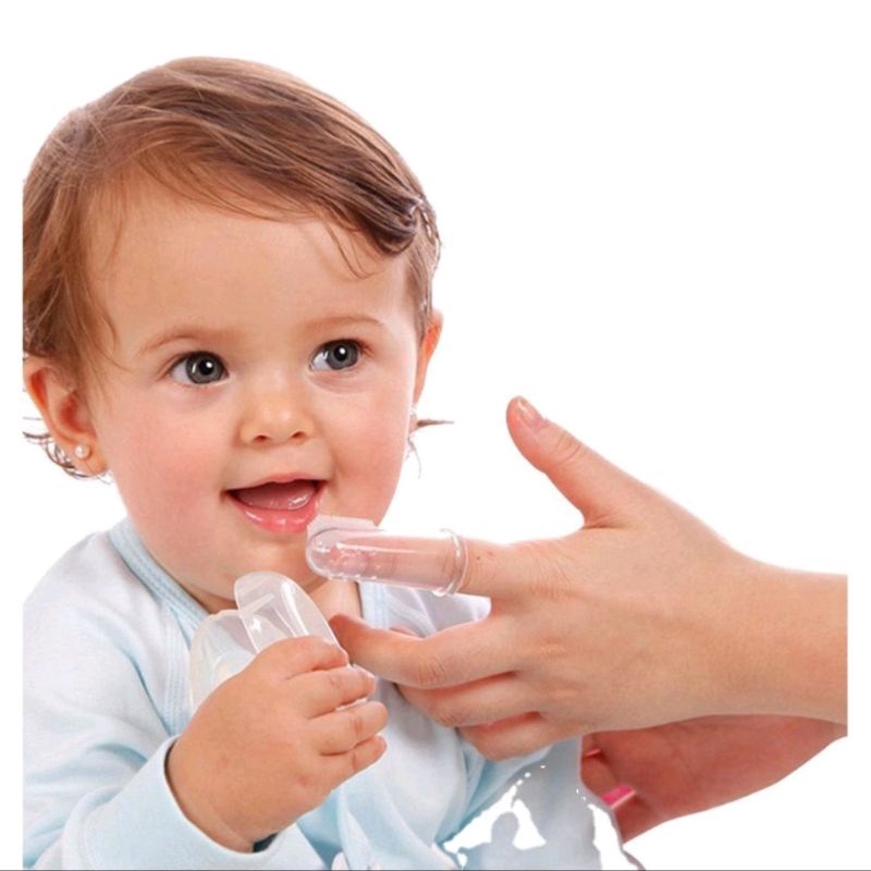 SIKAT GIGI Bayi Finger Tooth Brush Silikon Jari Baby Newborn Lidah Gusi Silicone