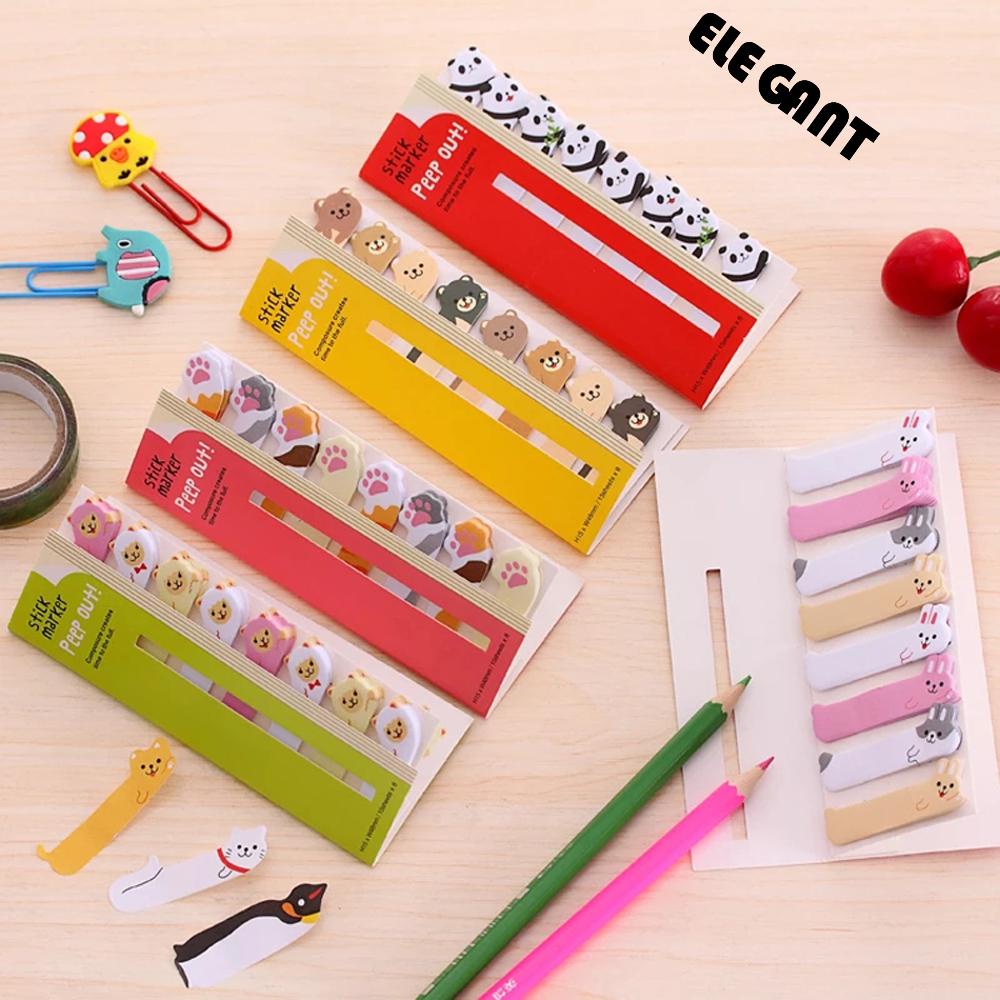 [Elegan] Memo Pad Kreatif Perlengkapan Sekolah Planner Stiker Scrapbooking Kartun Hewan Kertas Catatan Sticky Notes