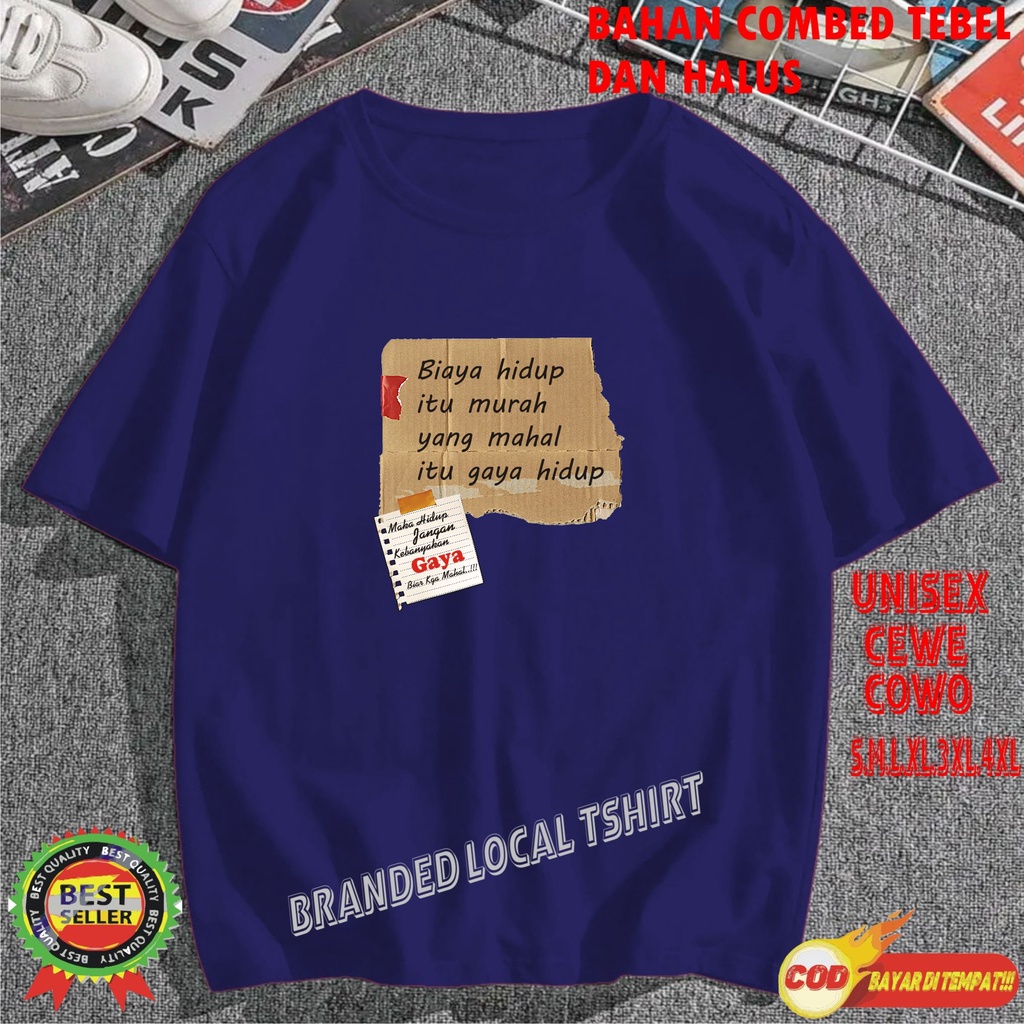 APPS Promo Diskon Kaos DTF BIAYA HIDUP ITU MURAH Kaos Terlaris Kualitas Terjamin/Kaos Murah /Pakaian Pria pakaian Wanita/Kaos Distro Pria Kaos Promo/Best Seller