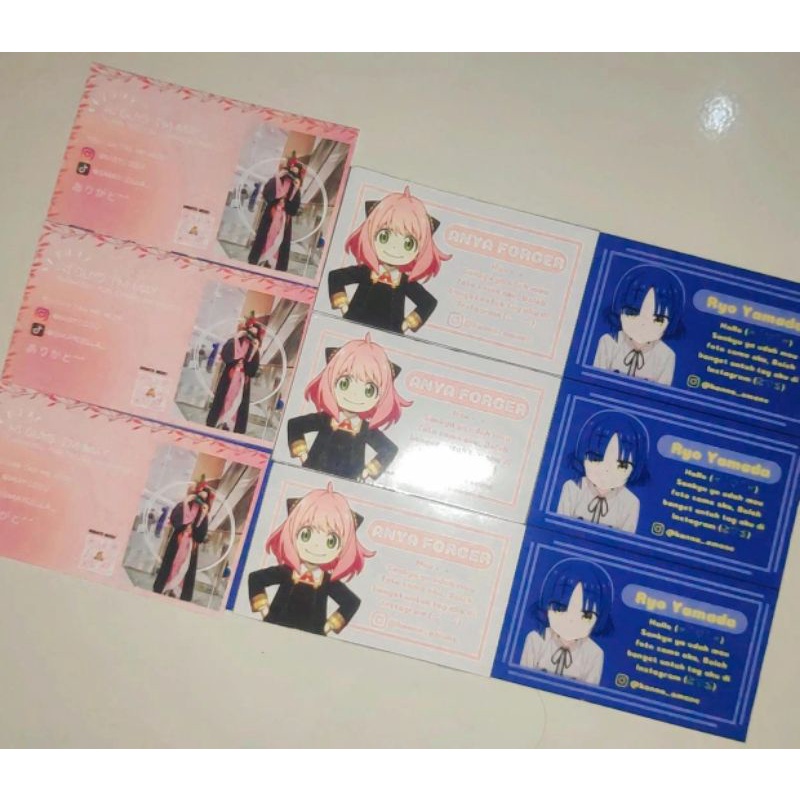 

Coscard Cosplay card Desain Anime Kartu nama Name card untuk Cosplayer