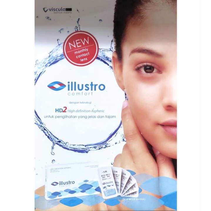 Illustro Comfort Lensa Kontak Clear / Softlens Bening ILLUSTRO COMFORT 6pcs