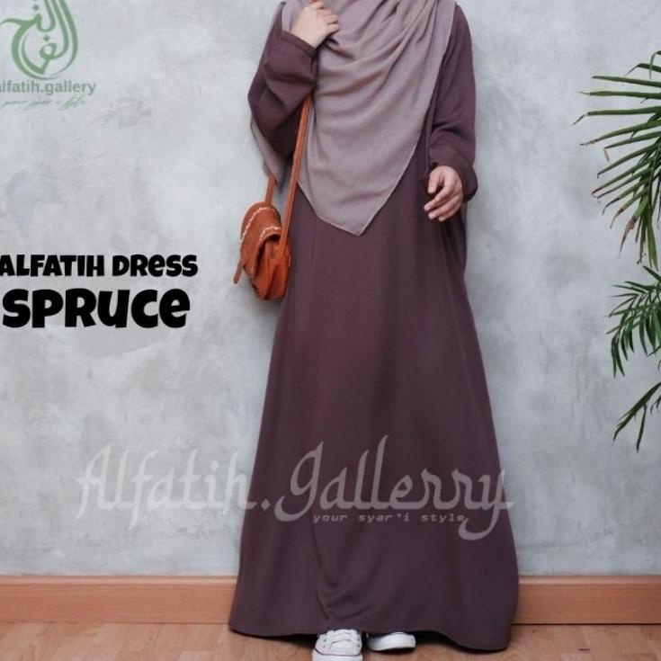 COD Dress gamis polos simpel | AHA dress seller alfatih - Berkualitas 