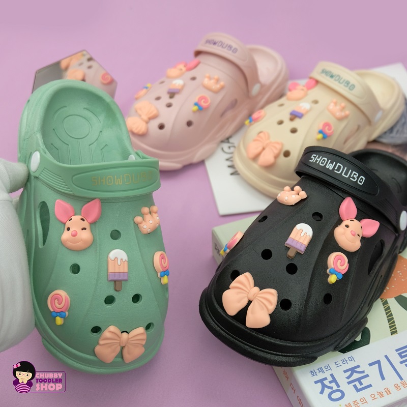 Minipetite SD2211 Sendal Clog Wanita Import Sandal Bapao Pigglet Buzz Toy Bear Bae Clog Jibblitz Bkk Sendal DIY Jiblitz Perempuan