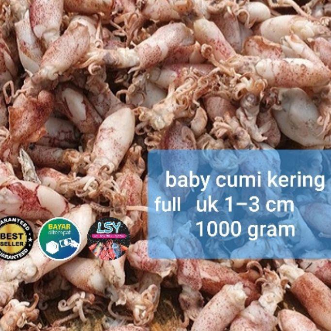 

♣ ikan asin baby cumi / cumi rebus kering full 1 kg ☜