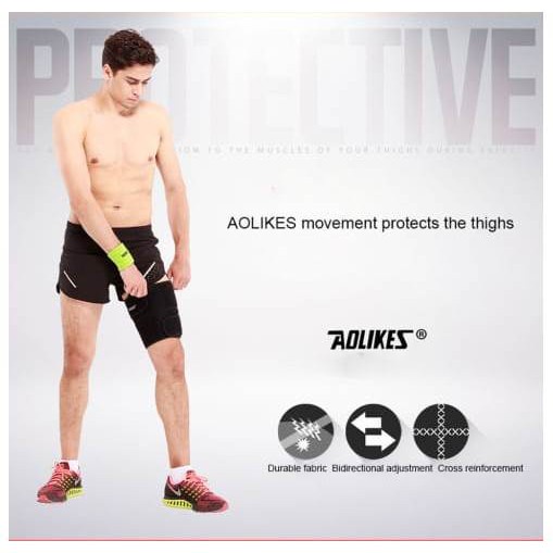 (COD) AOLIKES 7956 Pelindung Paha Dekker Deker Thighs Support Brace Knee Support