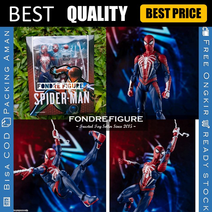 SHF SH FIGUARTS SPIDERMAN PS4 PS 4 ADVANCED SUIT SPIDER MAN ADVANCE BANDAI ACTION FIGURE KWS