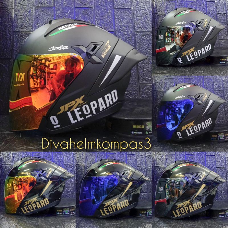 HELM JPX NOVA X SOLID BLACK MATT PAKET GANTENG LEOPARD|JPX  NOVA X BLACK DOF