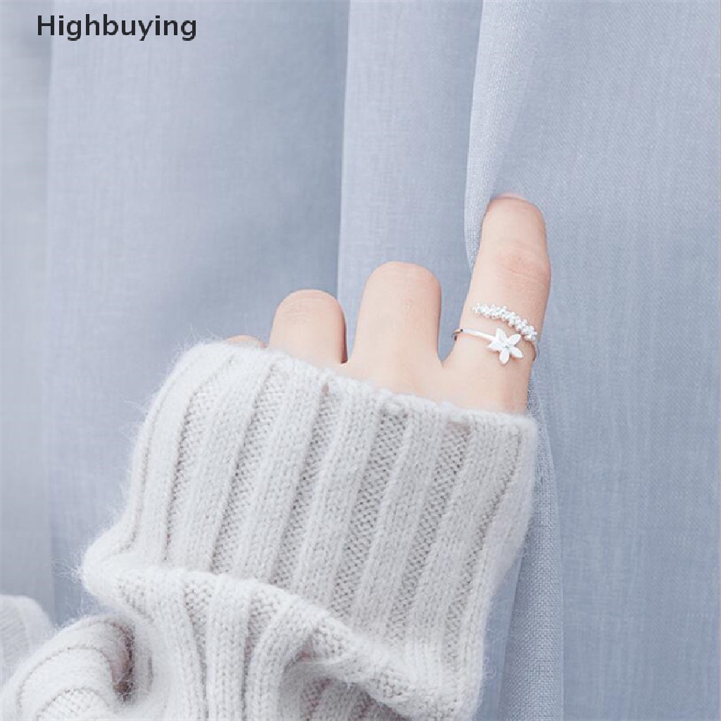 Hbid Cincin Bunga Segar Sastra Fashion Hadiah Korea Perempuan Pembukaan Cincin Glory