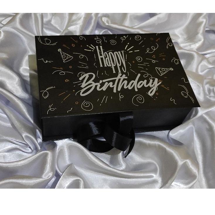 

Super Premium Box UlangTahun Spesial / Box Hampers HappyBirthday Black (Ready)