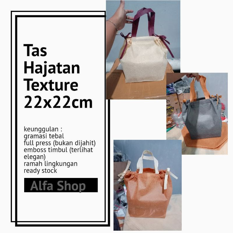 

Goodie Bag Tas Hajatan Texture 22x22cm / Tas Nasi Box / Tas Spunbond / Goodiebag / Tas Souvenir