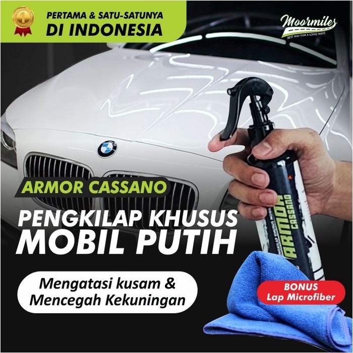 Pengkilap Pembersih Perawatan Mobil Putih Kusam Menguning Armor Cassano by Moormiles