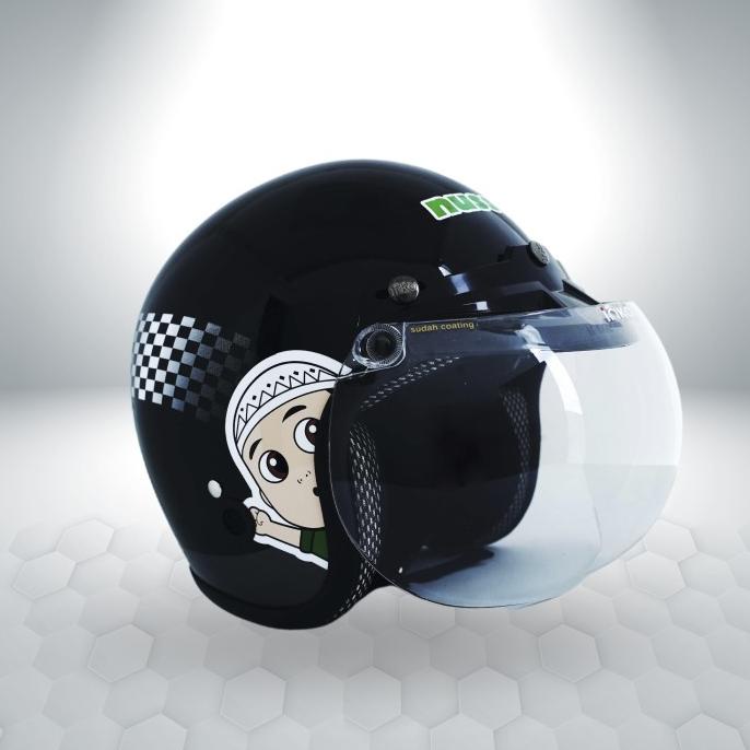 Helm Retro/Bogo Nussa Rara Race Flag Black