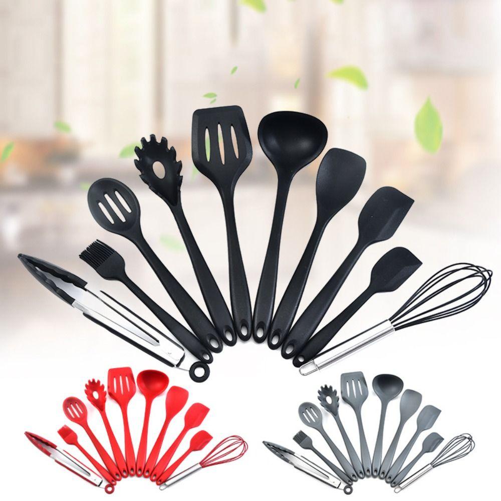 Solighter Set Peralatan Masak Ladle Anti Lengket Bahan Silikon