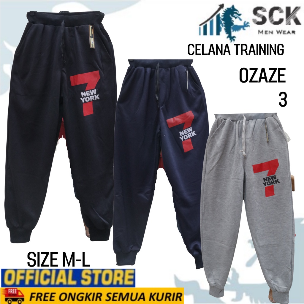 Celana Panjang Training Jogger Ozaze 1 2 3 4 5 Bawah Tidak Kerut / Celana Olahraga Jogging - sckmenwear GROSIR