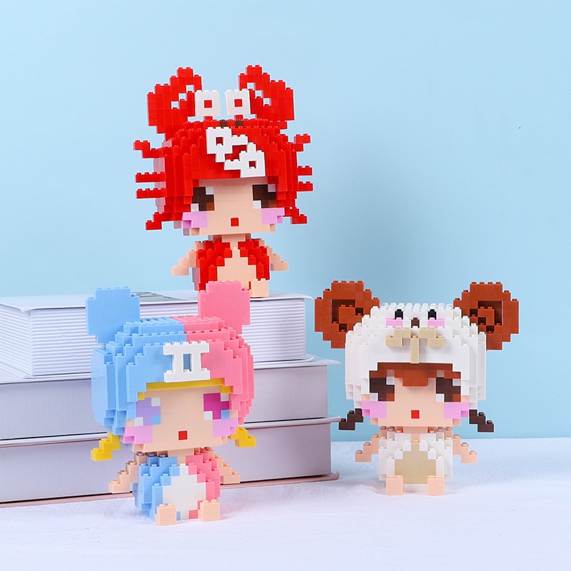 Nano Block 12 Zodiak Series Bintang Kelahiran Mainan Edukasi Anak Set Hadiah dan Pajangan