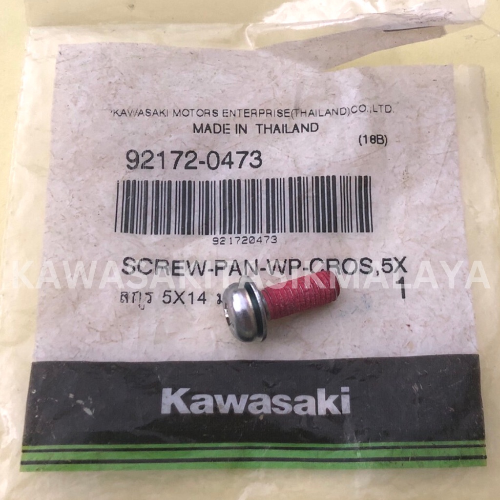 SCREW-PAN-WP-CROS 5X14 Baut 5x14 Original Kawasaki 92172-0473
