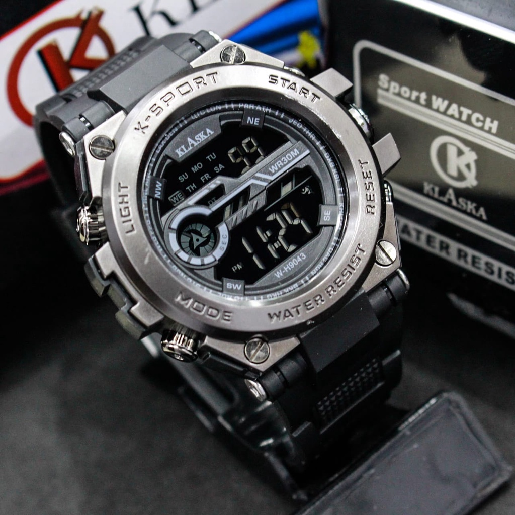 JAM TANGAN PRIA KLASKA SPORT DIGITAL STOPWATCH/JAM TANGAN PRIA WATERESISTAN/
