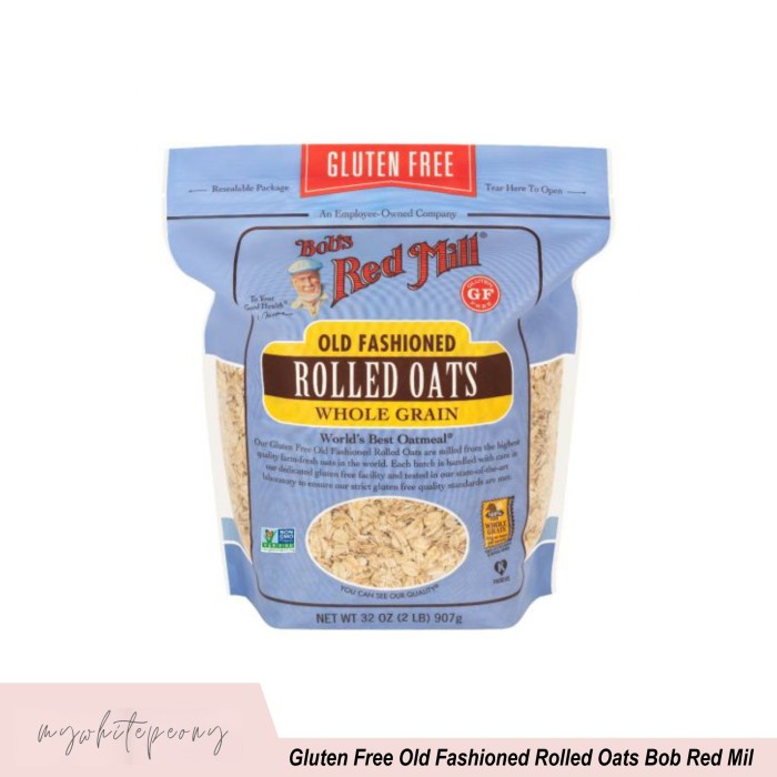 

Gluten Free Old Fashioned Rolled Oats Bob Red Mill 32 Oz 907 Gram