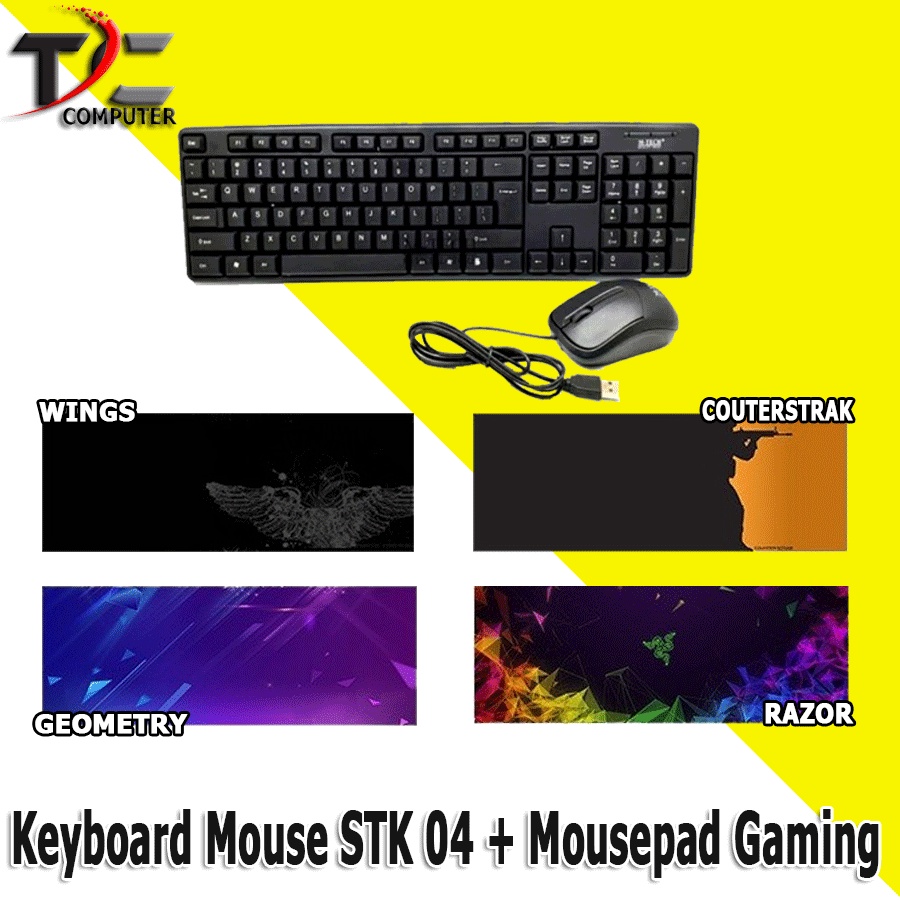 KEYBOARD MOUSE PLUS MOUSEPAD GAMING / KEYBOARD MOUSEPAD