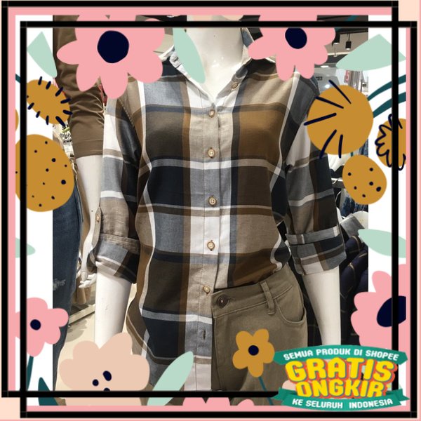 Kemeja kotak c2 / Polos garis  jokowi