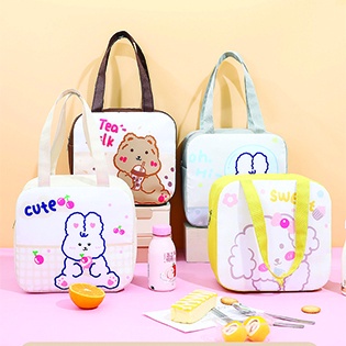 ⭐️𝐈𝐇𝐒 𝟗𝟑𝟓 𝐋𝐚𝐦𝐩𝐮𝐧𝐠⭐️Tas Bekal Lunch Cooler Bag Tas Bento Aluminium Motif Cute Bear