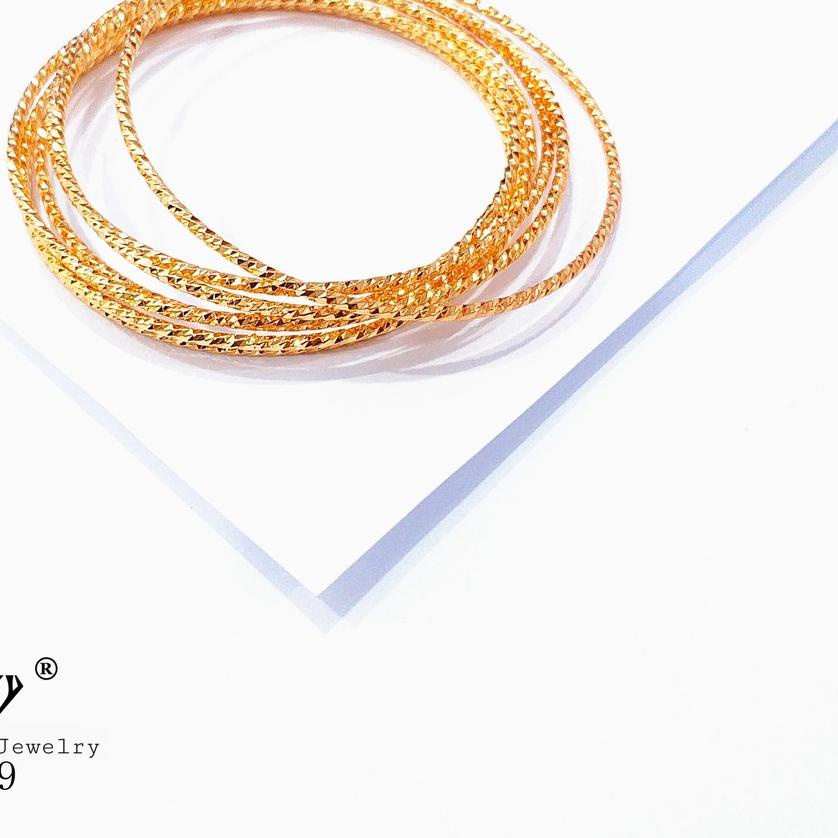 ❀ Yaxiya Gelang Keroncong Set 7 Lapis Emas Perhiasan Imitasi 449 ➲