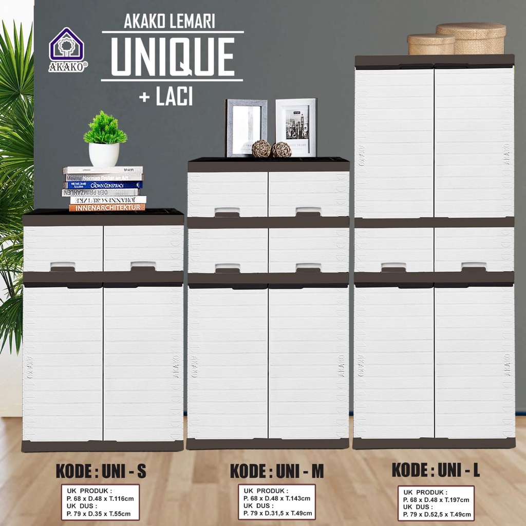 Lemari PLastik Akako unique Laci dan Lemari