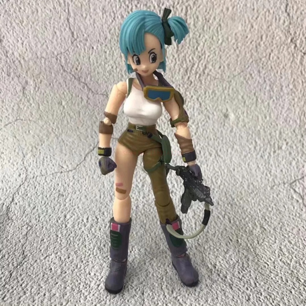 Dragon Ball Anime Action Figure Bulma Mfg Series Shf Soldier Aksesoris Patung Boneka Pvc Model Kolekte Mainan Anak Hadiah Xmas