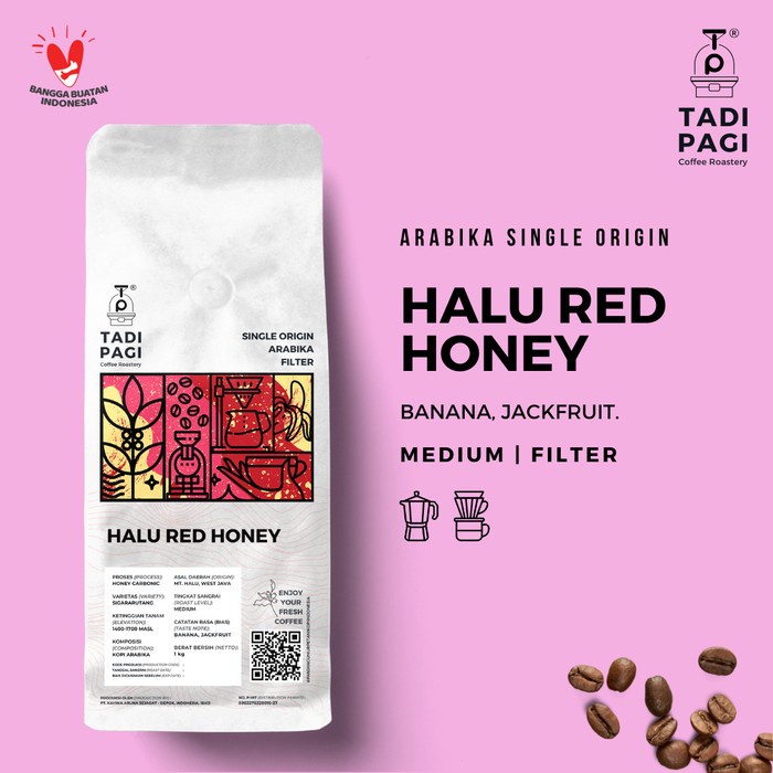 

Arabika Gunung Halu Roast Bean Coffee Biji Kopi Matang 500 gram