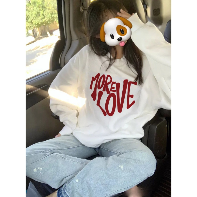 Sweater Oversize Love Unisex Sweater Oversize Korean Style/baju kaos oversize wanita