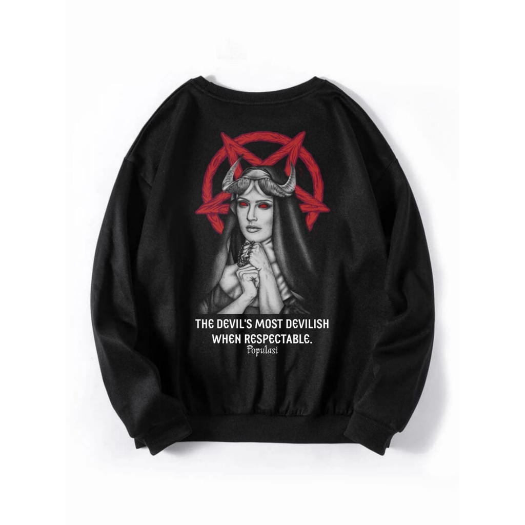 Cavenza Crewneck Motif Satanic Most Devil