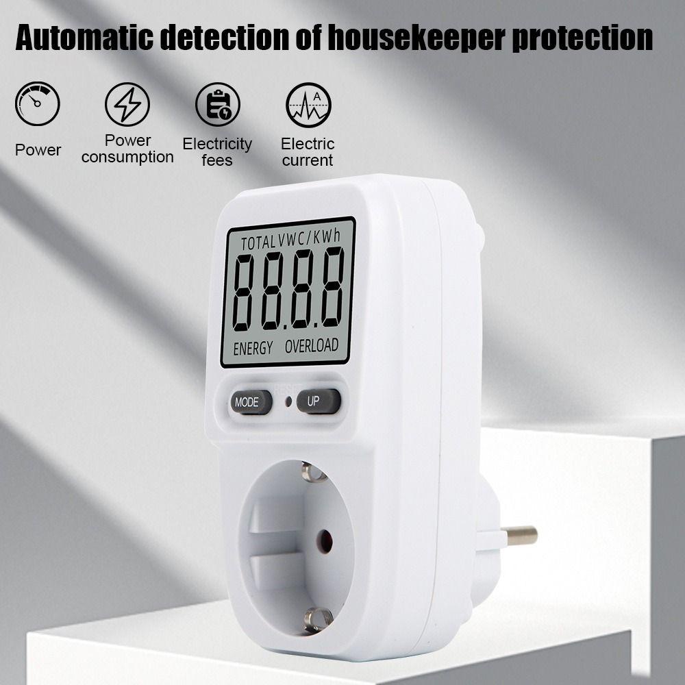 POPULAR Populer Alat Pengukur Daya Listrik EU Measuring Outlet LCD Energy Meter