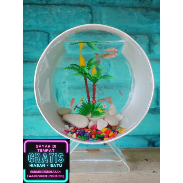 Jual Aquarium Akrilik Pvc Mini Unik Cupang Ikan Hias Shopee Indonesia