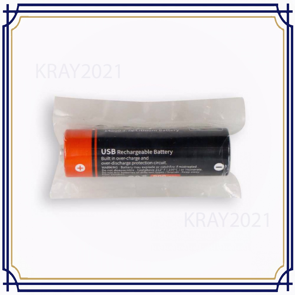 Baterai Cas Li-Ion 14500 Rechargeable 3.7V 900mAh 1 PCS - DP-18730