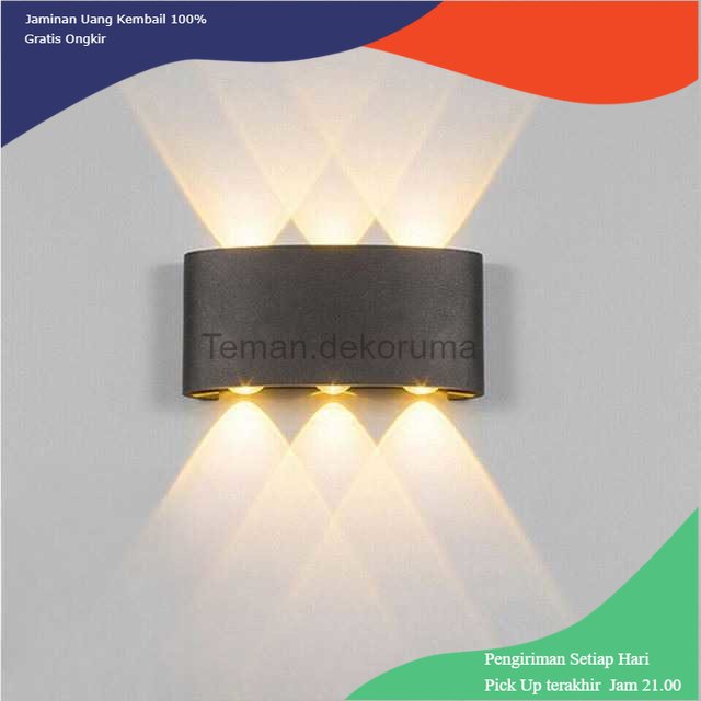 TD - LMP TaffLED Lampu Dinding Hias Outdoor Modern Aluminium 6W 6LED Warm White - D336-3