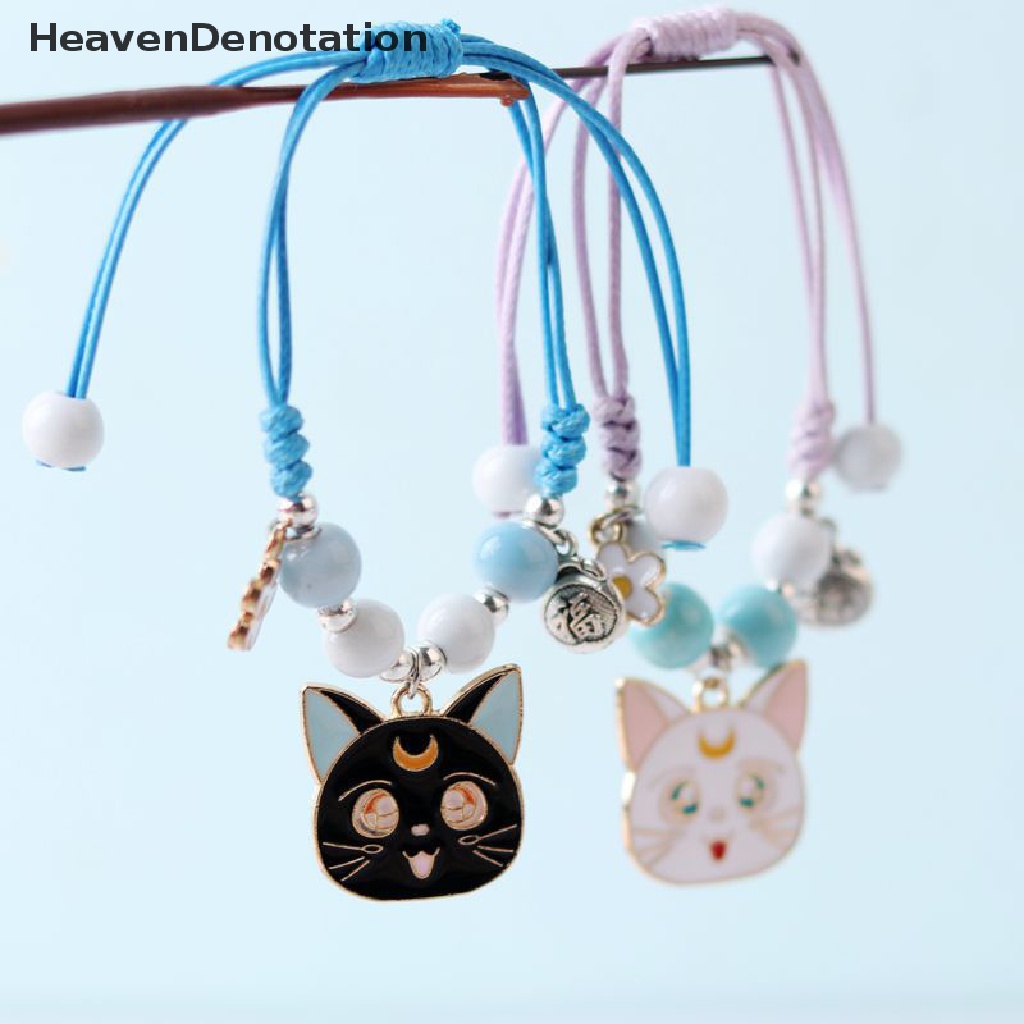 [HeavenDenotation] Kepribadian Gadis Manis Lucu Kartun Kelinci Kucing Liontin Gelang Fashion Mahasiswa Tenun Tangan Perhiasan Aksesoris Perempuan HDV