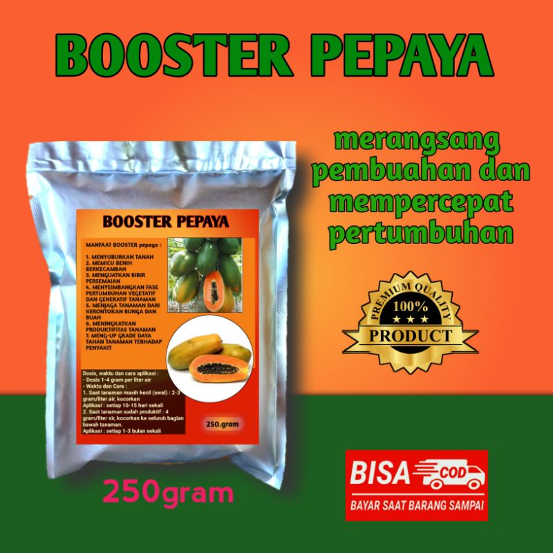 pupuk booster pepaya pupuk perangsang buah melebatkan menyuburkan
