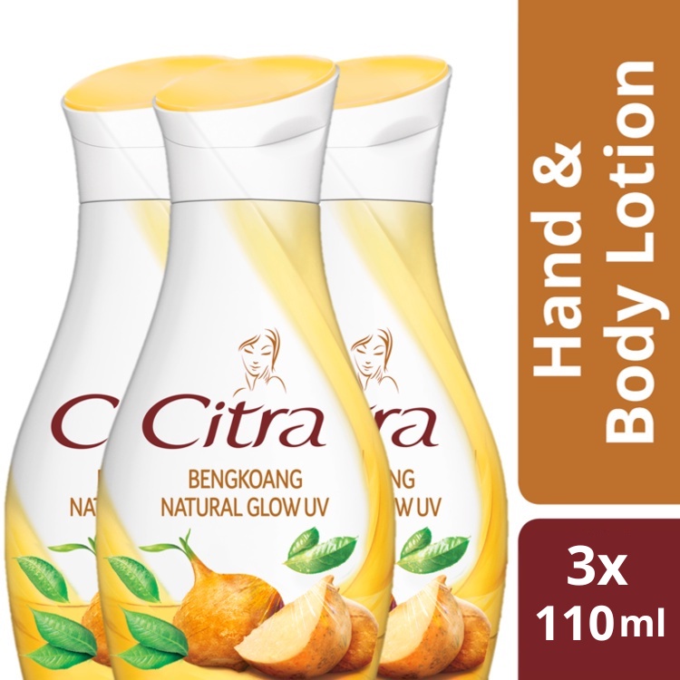 Citra Hand and Body Lotion Bengkoang Natural Glow UV 110ml Multi Pack