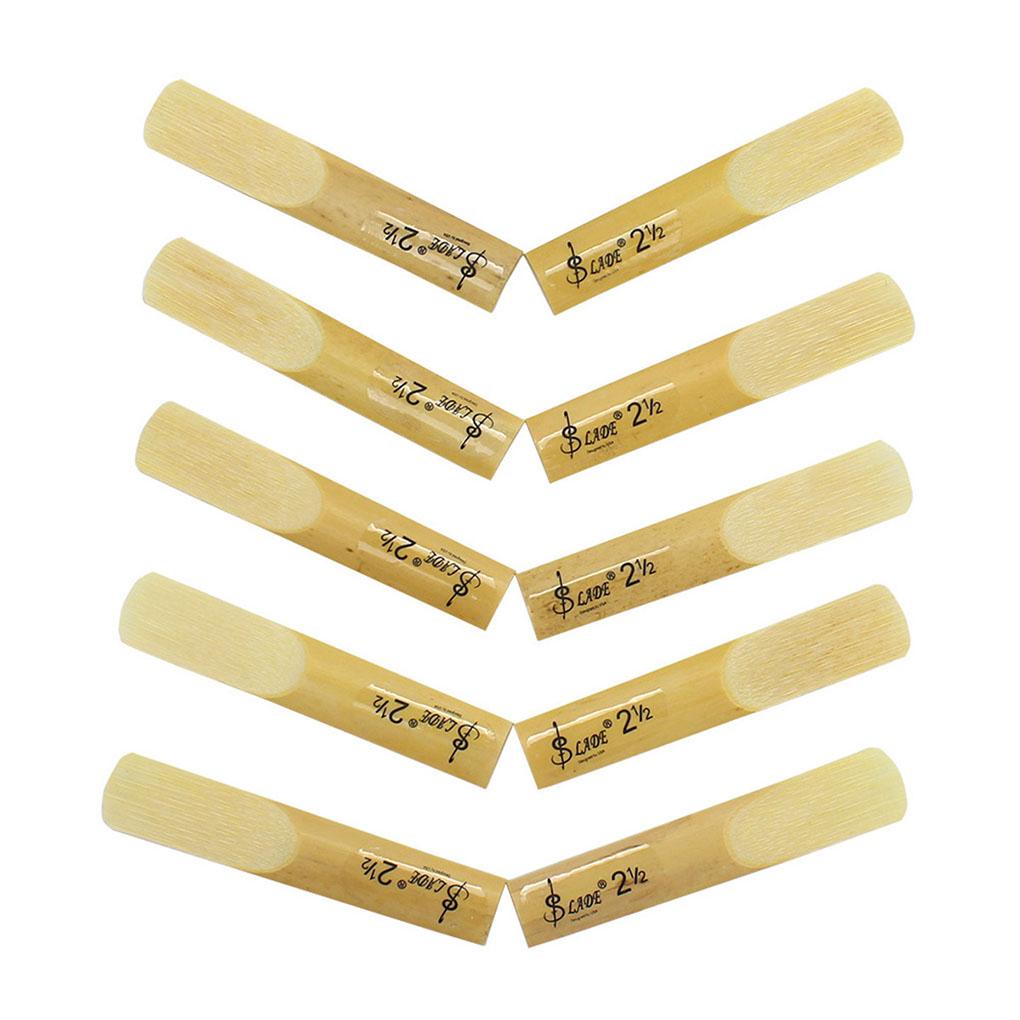 Huit 10Pcs Reed Saxophone Kekuatan2 5alat Instrumen B-Datar Tenor Bagian Permukaan Bantu Pengerjaan Potongan Peluit