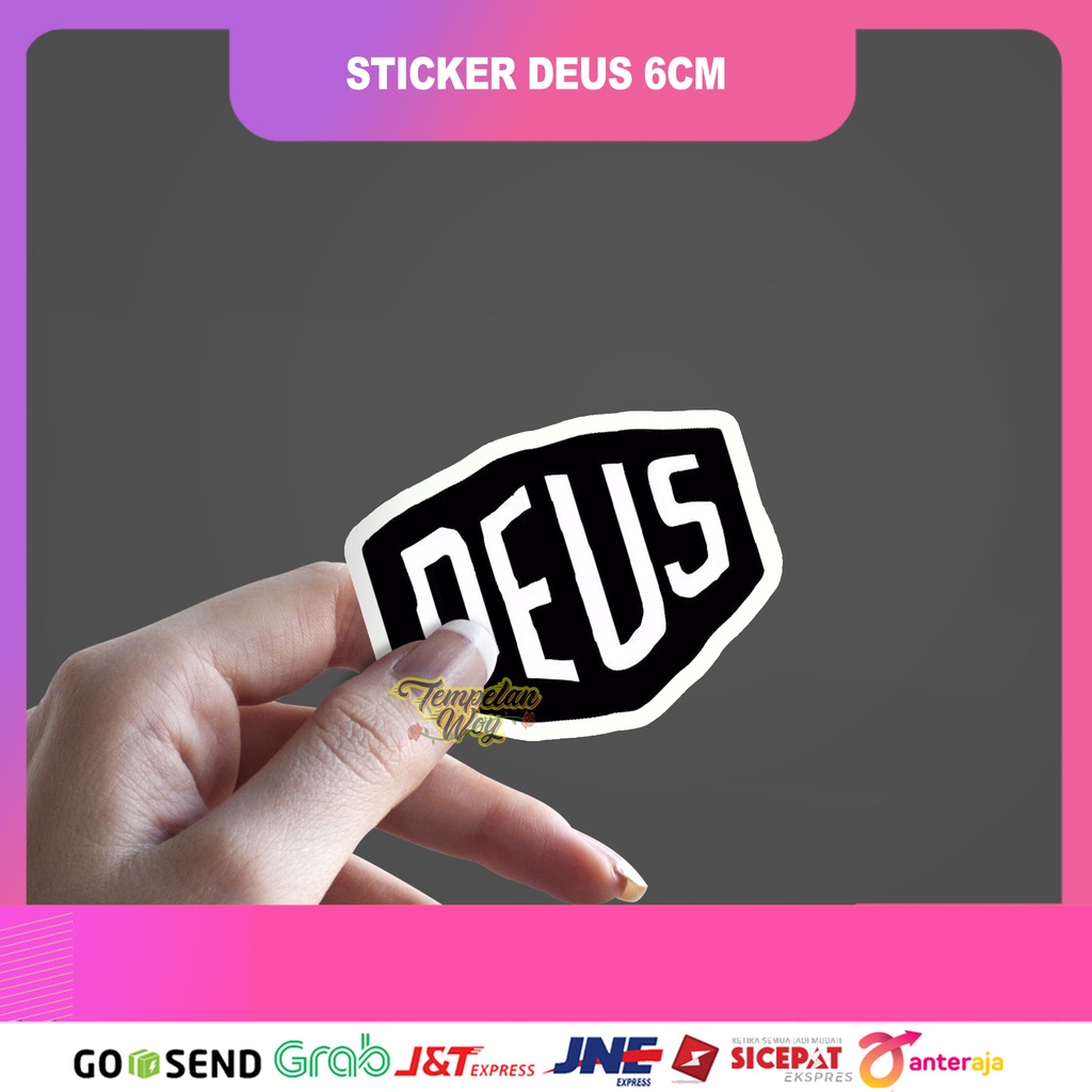 

Sticker logo DEUS stiker satuan tempel untuk tumblr die cut berbahan vinyl anti air